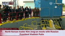 North Korean leader Kim Jong-un meets with Russian President Vladimir Putin