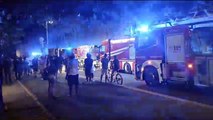 Il video dell'incendio sotto al Treno della Barca a Bologna