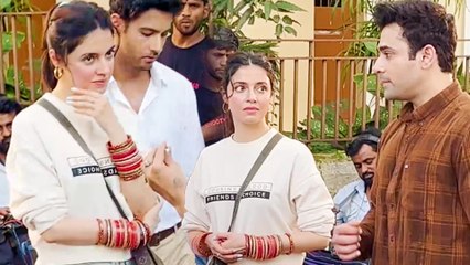 Divya Khosla Kumar, Meezaan Jafri और Pearl V Puri फिल्म Yaariyan 2 की शूटिंग पर
