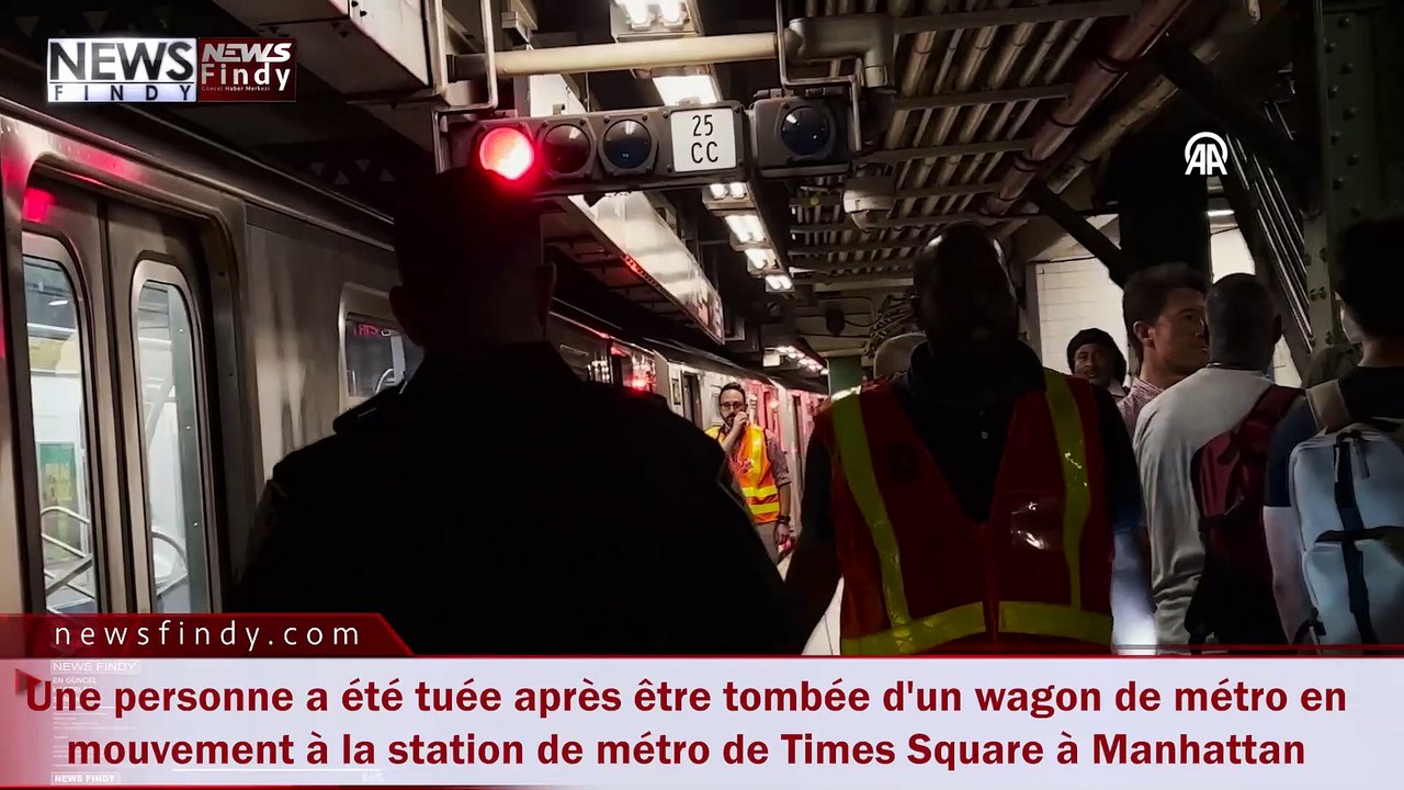 Une personne a été tuée après être tombée d'un wagon de métro en mouvement à la station de métro de Times Square à Manhattan