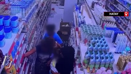 Hatay'da marketten bebek maması çaldı