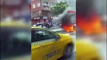 İstanbul'da iş hanından çıkarılan esnaf ürünlerini yaktı