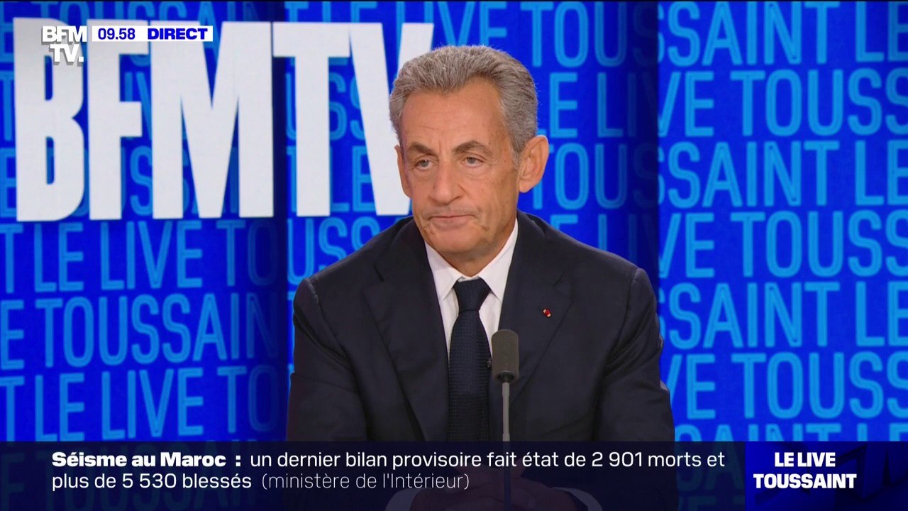 Séisme au Maroc: "Ils sont si proches de nous", affirme Nicolas Sarkozy