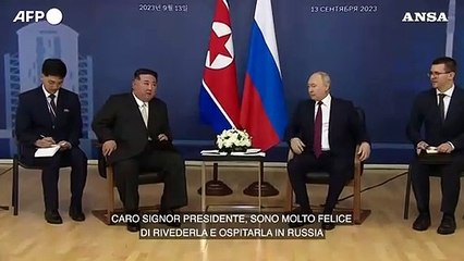 Iniziati i colloqui tra Putin e Kim Jong-un