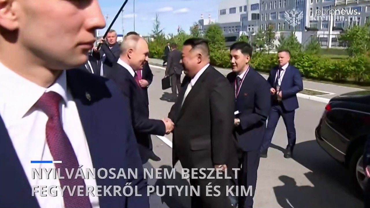 Célba ért Kim Dzsongun vonata Oroszországban: Vlagyimir Putyin a Vosztocsnij Űrközpontban várta