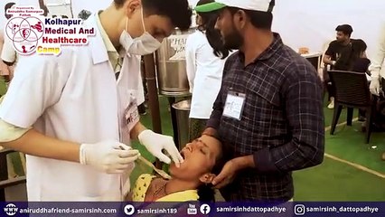 Dental treatment of patients at Kolhapur Medical & Healthcare Camp 2023  Sadguru Aniruddha Bapu