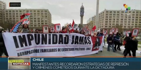 Chilenos recordaron la violencia de la dictadura en aniversario 50 del golpe de Estado