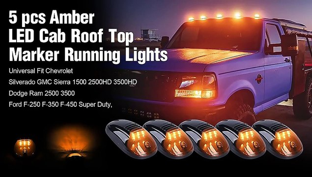2023 LOYO Searchlight Warning Amber Flashing Running Clearance White Smoke Truck Rooftop Led Cab Roof Marker Lights