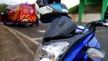 Motociclista fica ferido ao sofrer queda embaixo do viaduto da Petrocon