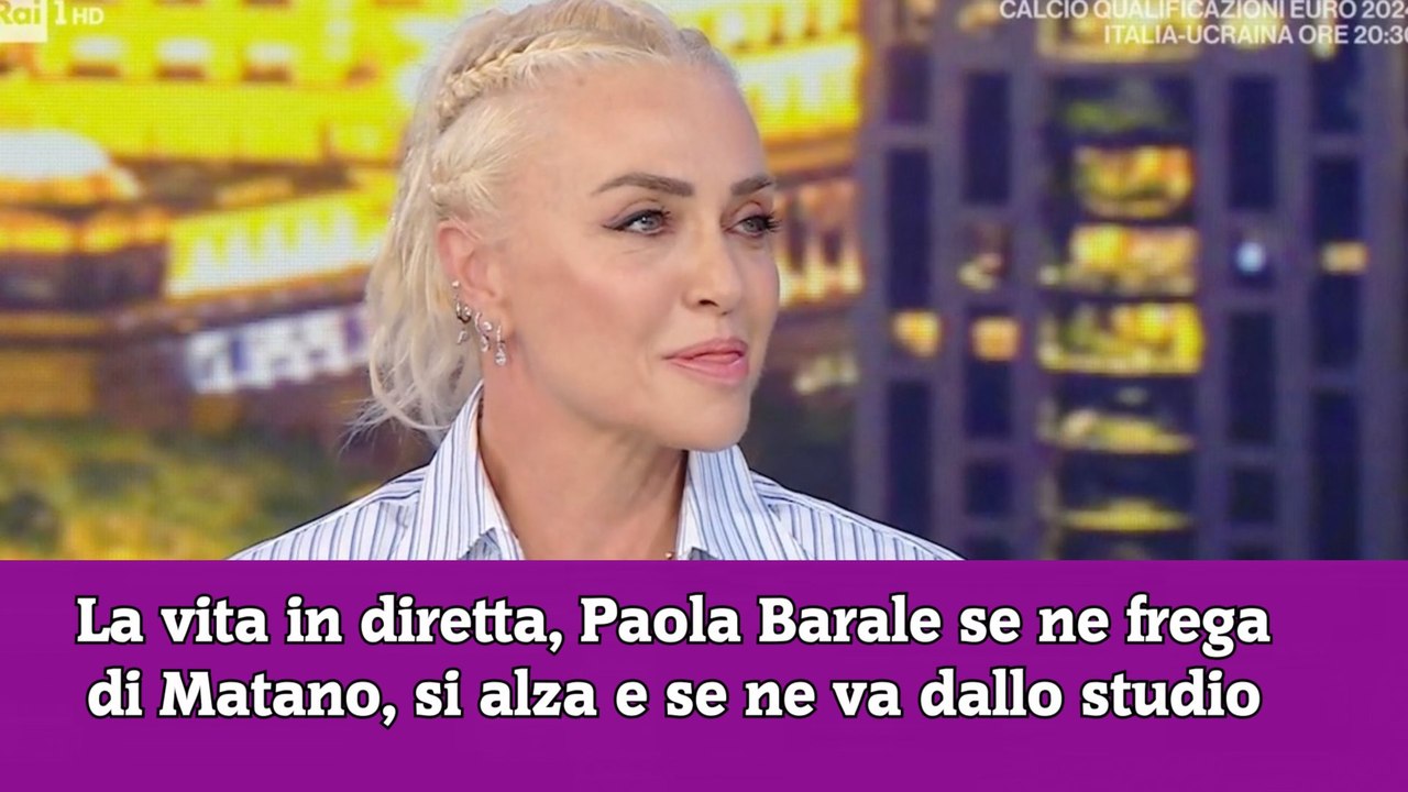 La vita in diretta, Paola Barale se ne frega di Matano, si alza e se ne va dallo studio