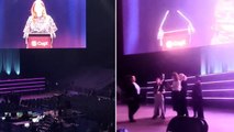 Tory minister Michelle Donelan heckled by protestors as she gives AI speech at ‘empty’ O2 Arena