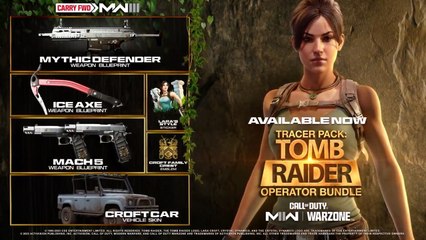 Call of Duty Modern Warfare II and Warzone Official Lara Croft Operator Bundle Trailer