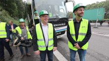 Visite du chantier de la E411 à Daussoulx