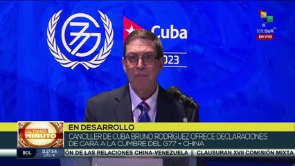 Representante de Cuba resalta papel participativo de Cumbre del G77+China