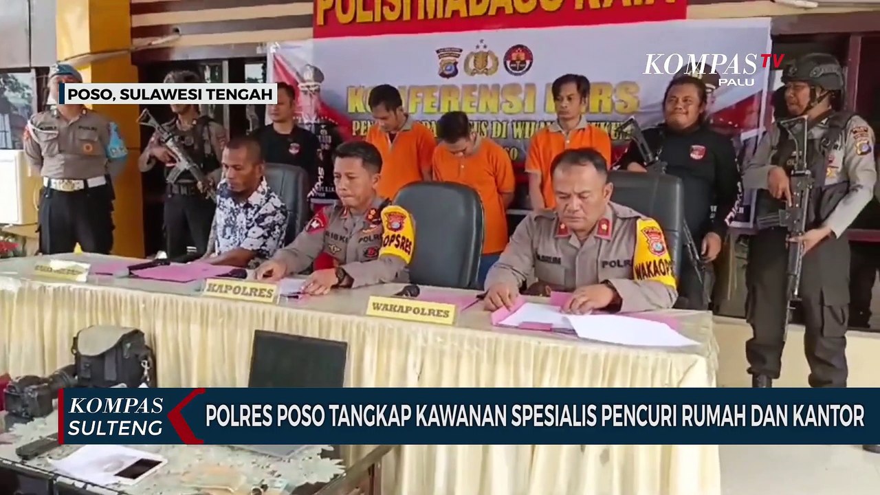 Polres Poso Tangkap Kawanan Spesialis Pencuri Rumah dan Kantor