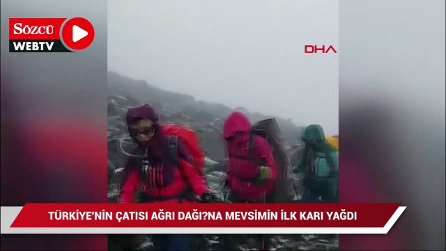 Ağrı Dağı’na mevsimin ilk karı düştü, beyaza büründü