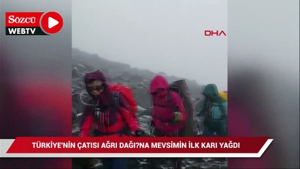 Ağrı Dağı’na mevsimin ilk karı düştü, beyaza büründü