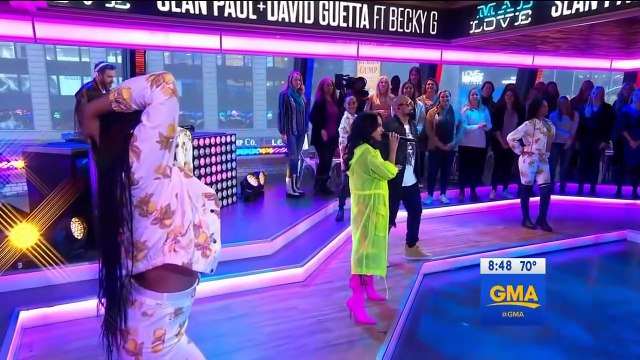 David Guetta, Becky G et Sean Paul chantent Mad Love à la télé US