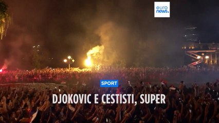 Serbia, super festeggiamenti per Novak Djokovic e la Nazionale di basket