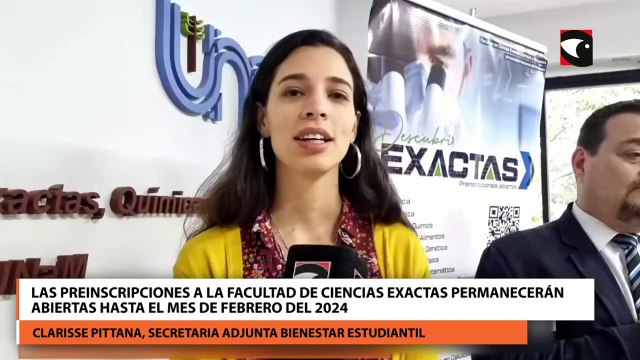 Las preinscripciones a la Facultad de Ciencias Exactas permanecerán abiertas hasta el mes de febrero del 2024