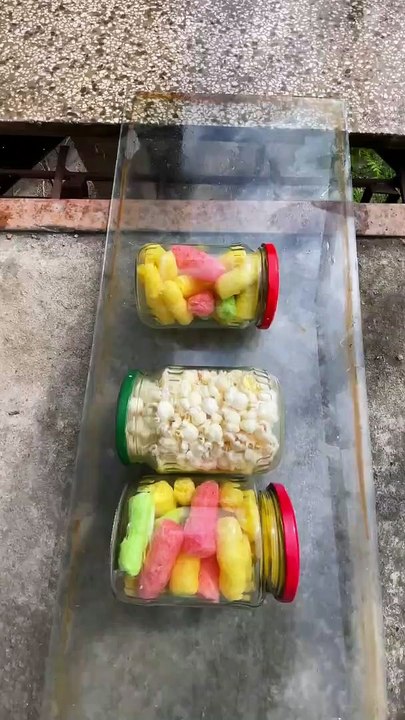 Crushing Crunchy & Soft Things ! Breaking glass bottles ⚠️ #shorts #asmr #experiment (2)