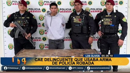 Los Olivos: detienen a delincuente que usaba arma robada de policía para cometer sus delitos
