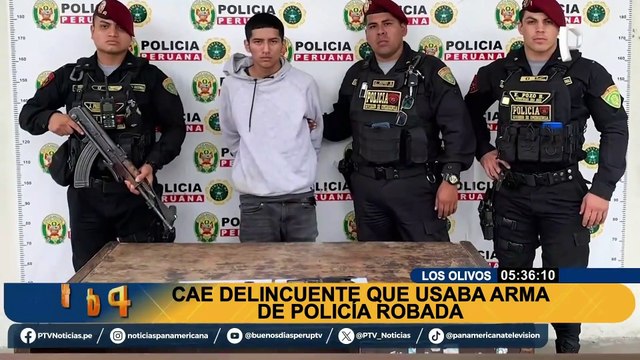 Los Olivos: detienen a delincuente que usaba arma robada de policía para cometer sus delitos
