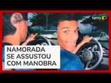 Sem CNH, Luva de Pedreiro dirige carro de luxo com mulher grávida: 'Quer me matar, é?'