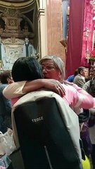 Peregrinos de Santa Victoria llegaron hasta las imágenes del Señor y la Virgen del Milagro