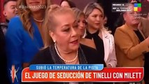 Milett Figueroa encara a reportero por decir que seduce a Marcelo Tinelli.