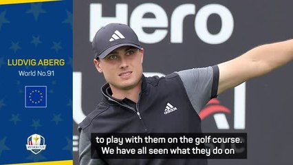 Tải video: Aberg 'almost pinching himself' to be among Europe's Ryder Cup squad