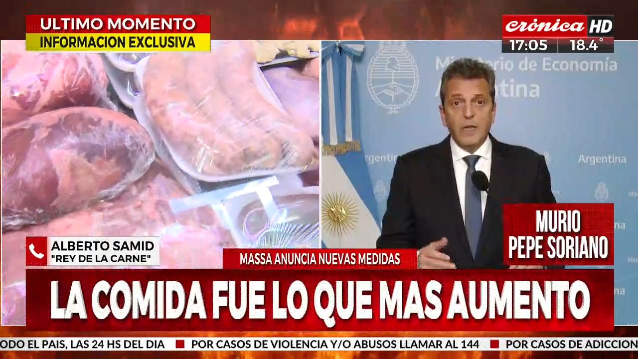 Samid: "El asado en Morón sale $2.300"