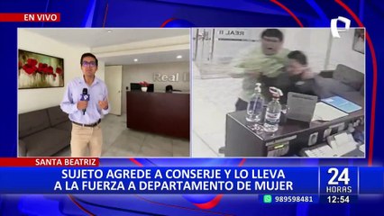 Sujeto agrede a conserje y lo obliga a subir a departamento de mujer