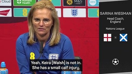 Wiegman confirms Walsh and England injuries