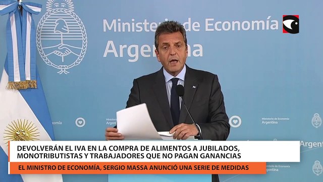 Devolverán el IVA en la compra de alimentos a jubilados, monotributistas y trabajadores que no pagan Ganancias