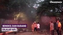 Api Lalap Bengkel dan Gudang Barang Bekas di Cipayung Picu Kepanikan