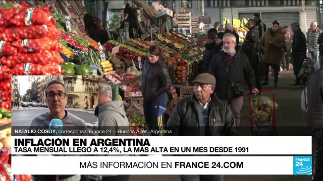 Informe desde Buenos Aires: inflación de agosto en Argentina llegó al 12,4%