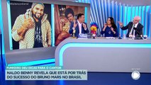 Naldo Benny vira piada na TV após dizer que ensinou Bruno Mars a falar português