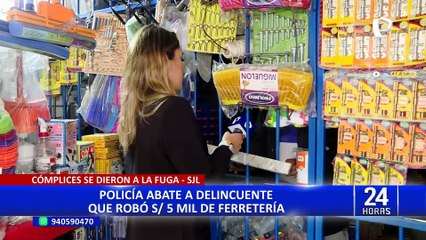 SJL: buscan a cómplices de delincuente abatido tras asalto a ferretería