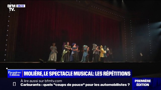 Les premières répétitions du spectacle musical Molière , à deux mois de la grande première