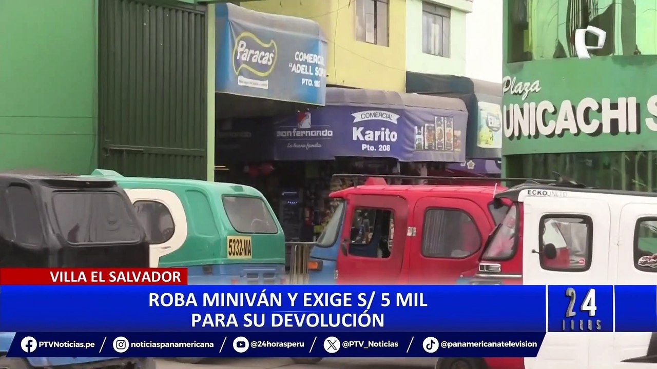 VES: delincuentes exigen S/5 mil para devolver minivan robada