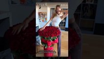 Türkiye Güzeli Şevval Şahin'e sevgilisinden devasa doğum günü çiçeği: Bacak boyum kadar