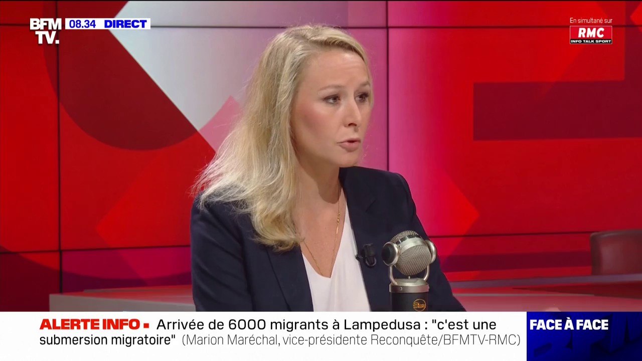 Arrivée de 6000 migrants à Lampedusa: "Ce n'est que le début", "on peut parler d'une submersion migratoire", réagit Marion Maréchal