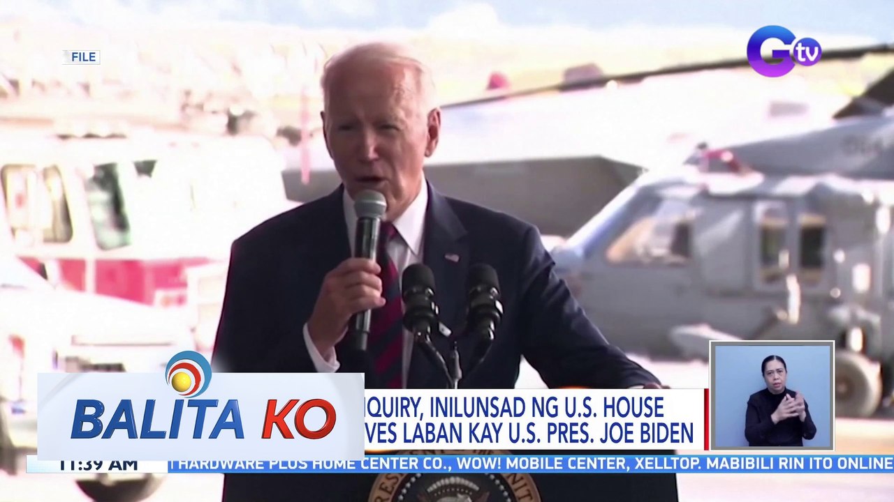 Impeachment inquiry, inilunsad ng U.S. House of Representatives laban kay U.S. Pres. Joe Biden | BK