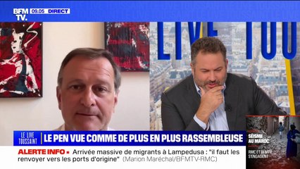 Louis Aliot, maire RN de Perpignan: "Le travail qu'a fait Marine Le Pen à l'Assemblée est en train de payer"