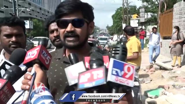 IT Employees Protest Against Chandrababu Arrest _ Hyderabad _ V6 News