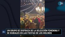 Un grupo se disfraza de la selección femenina y de Rubiales en las fiestas de Los Molinos