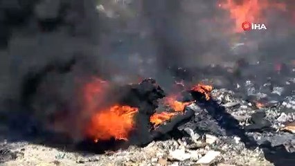 Sanayi sitesinde hurdalık yangını esnafı isyan ettirdi