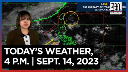 Today's Weather, 4 P.M. | Sept 14, 2023