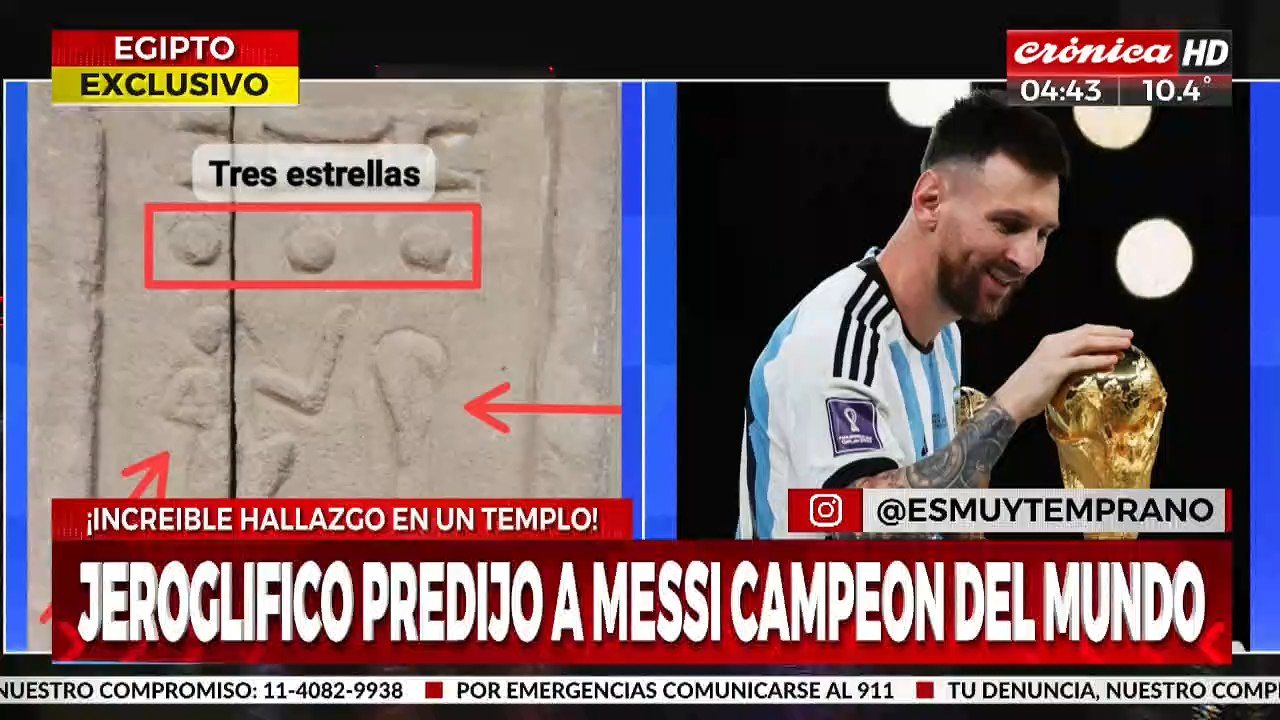 ¿Jeroglífico egipcio predijo a Messi campeón del mundo?